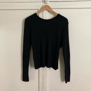 Sparkly Black Cross Back Sweater